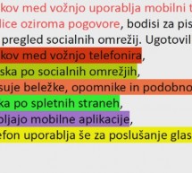 Kar 75 % voznikov med vožnjo uporablja mobilni telefon